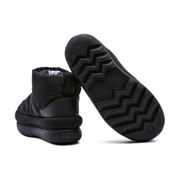 Ботинки утепленные UGG с добавлением кожи, черный — фото 4