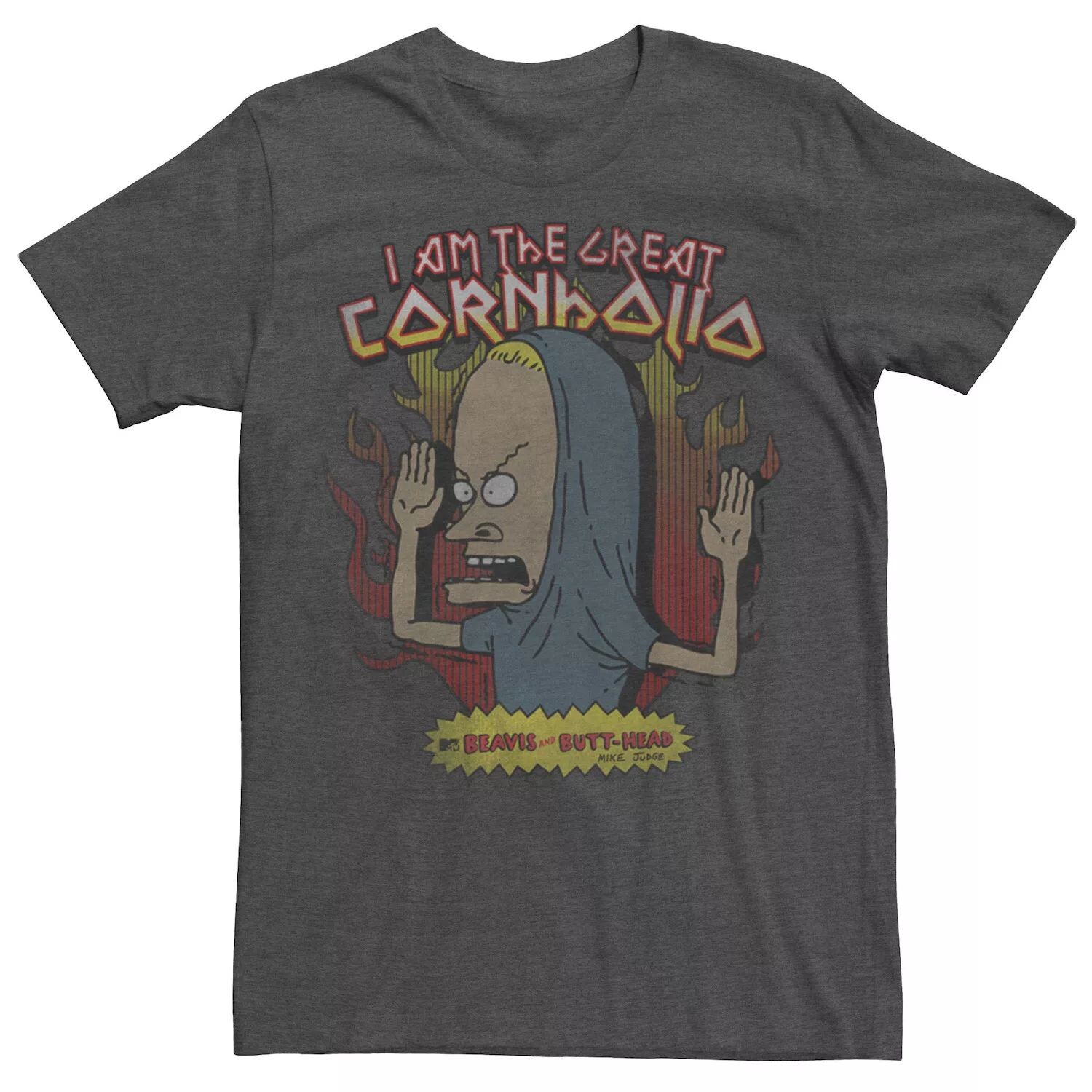 

Мужская футболка Beavis & Butthead Cornholio Fire Portrait Licensed Character
