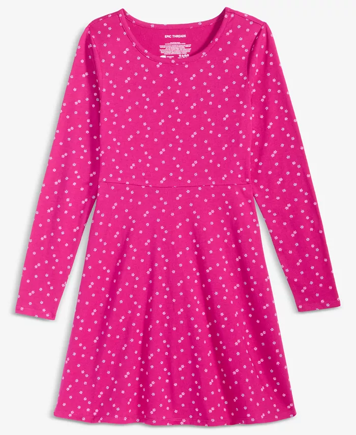 

Детское платье с длинными рукавами для девочек 5-20 Epic Threads, розовый