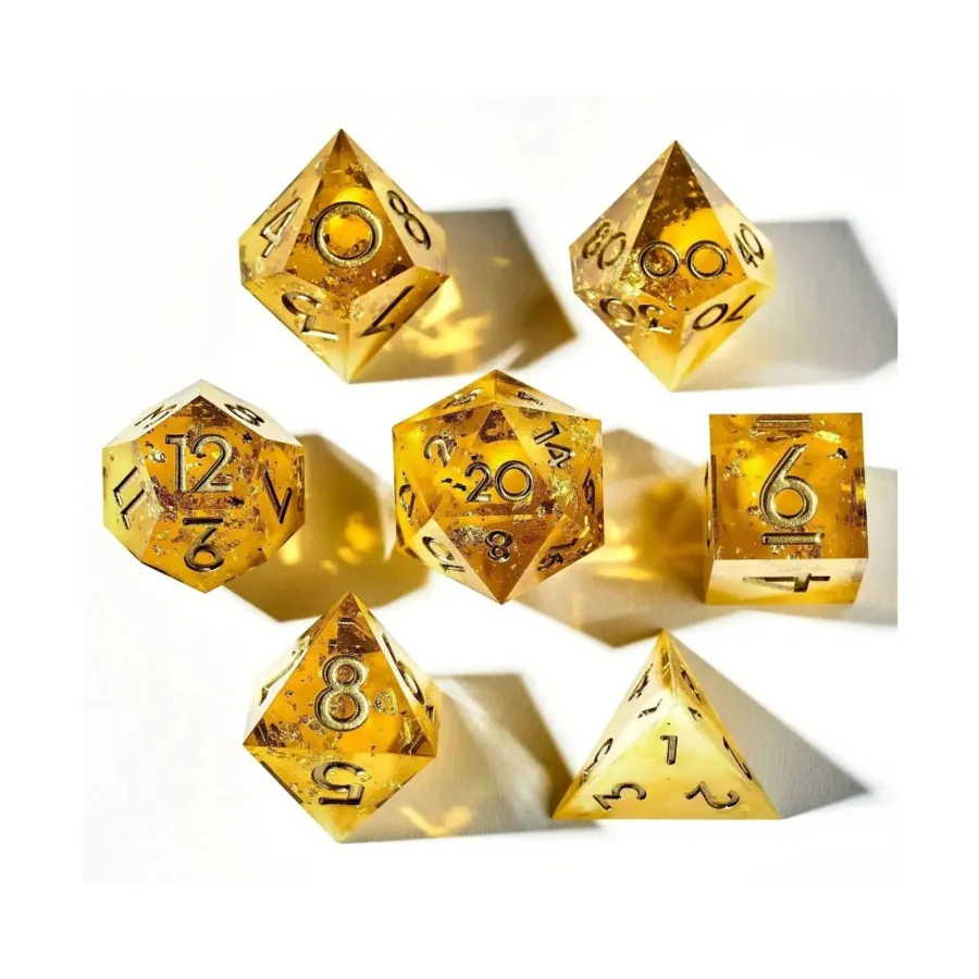 

Поли-набор - Лимонное безе (7), Resin Polyhedral Sets (Dispel Dice)