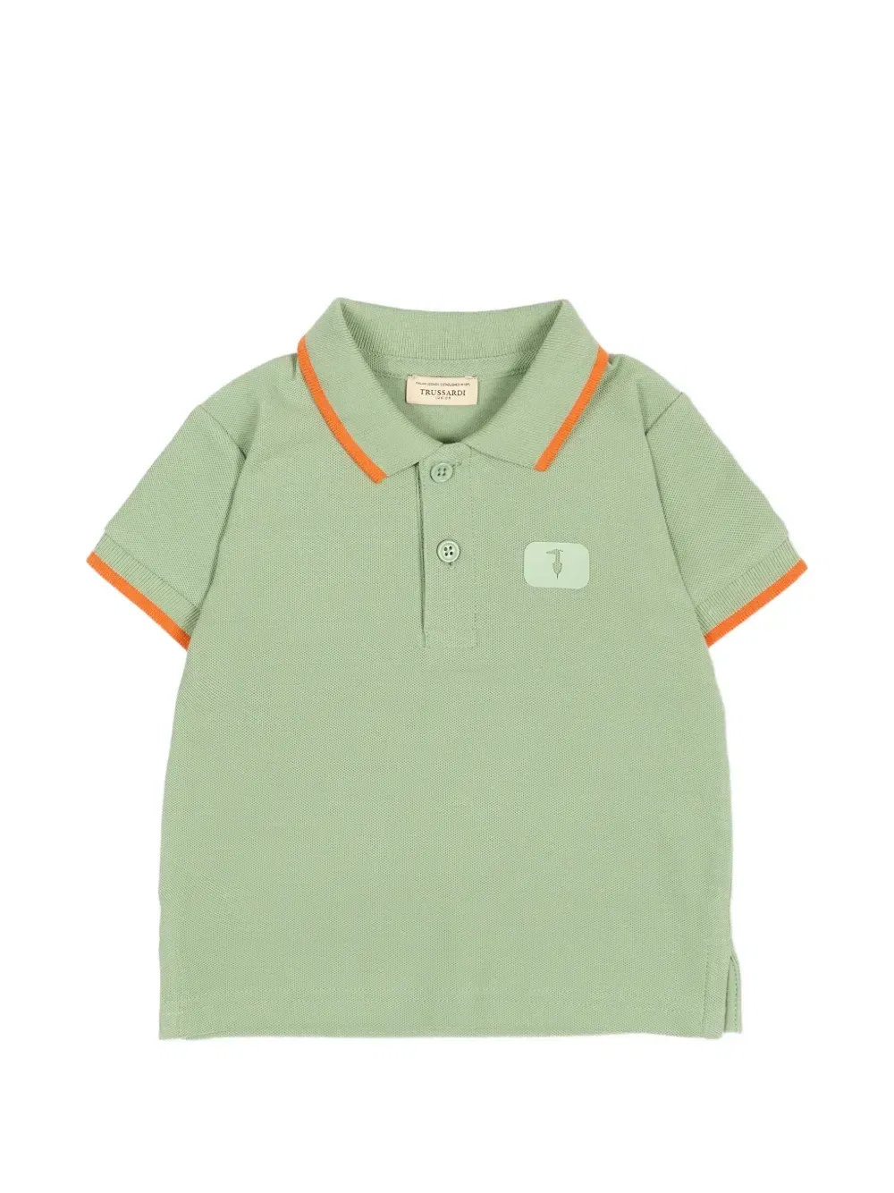 Рубашка поло с короткими рукавами Trussardi Junior, зеленый