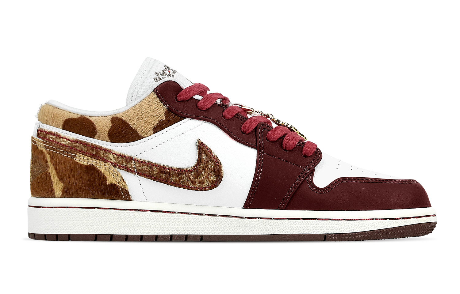 Jordan Air 1 Dragon Spirit, Heart Box, устойчивые к истиранию низкие баскетбольные кроссовки в винтажном стиле для мужчин, красный коричневый — фото 4