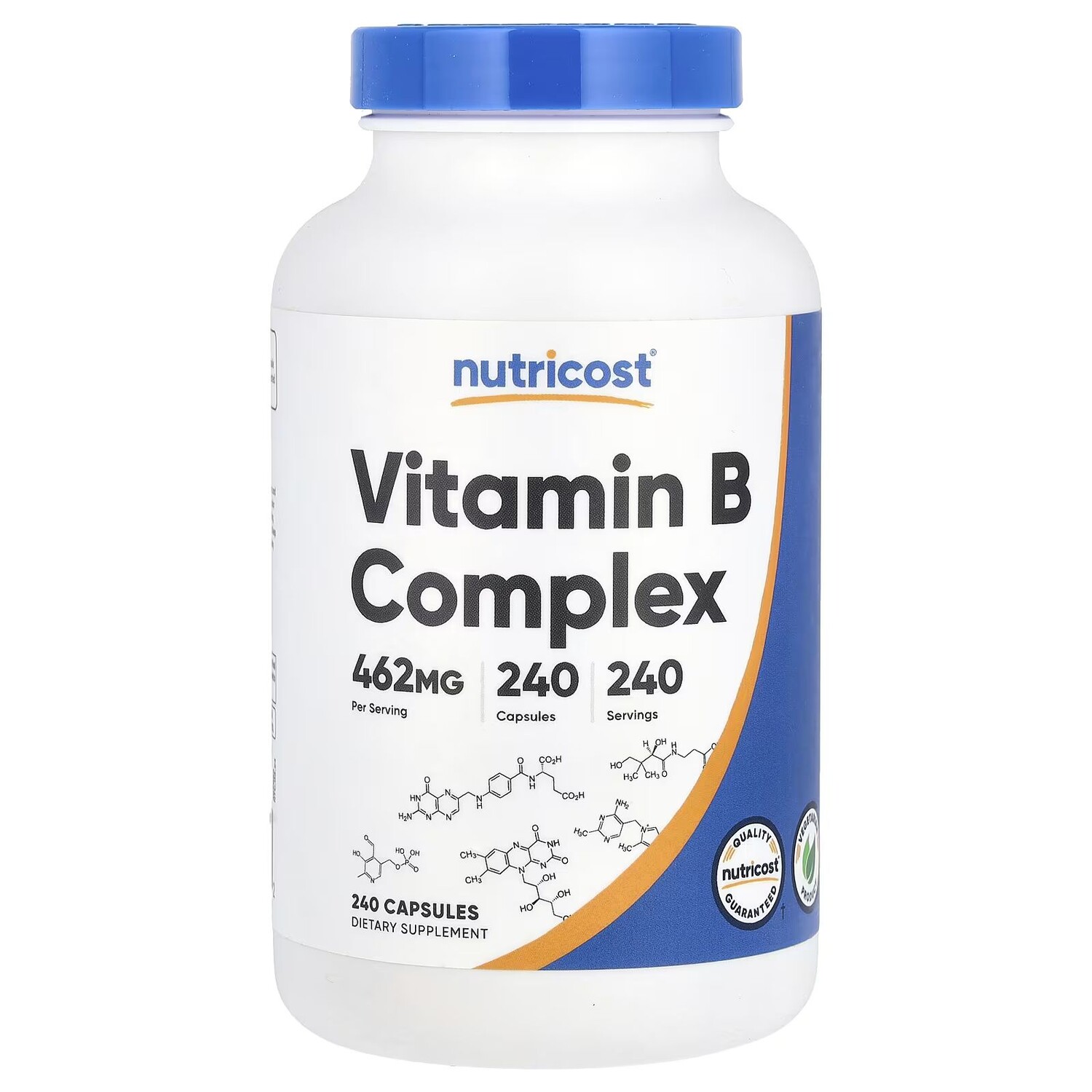 

Комплекс витаминов B, 462 мг, 240 капсул Nutricost