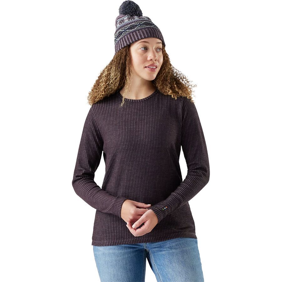 

Термофутболка Smartwool Thermal Merino Rib Crew Smartwool, Mink/Chalk Violet Heather