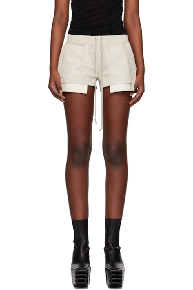 

Короткие кожаные шорты-боксеры Off-White Hollywood Fog Rick Owens