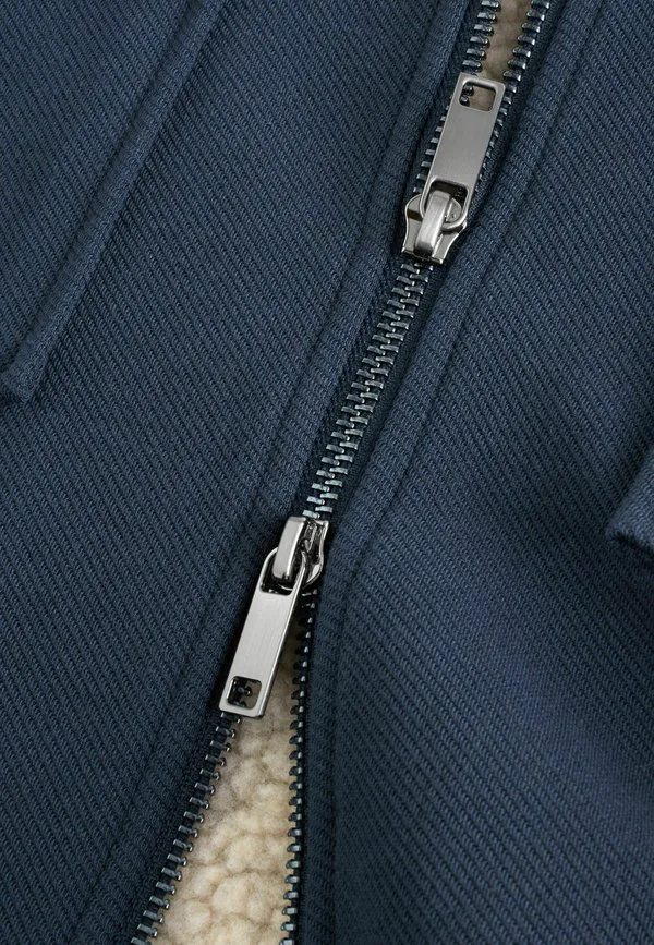 Толстовка без капюшона на подкладке и молнии Next, Navy Blue — фото 3