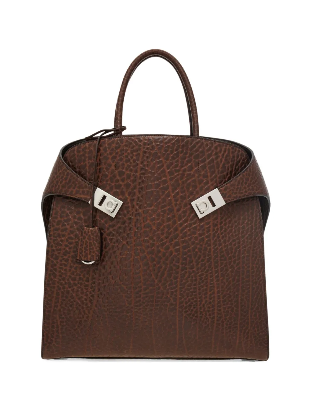 

Сумка-шоппер Hug Gancini с пряжкой Ferragamo, коричневый