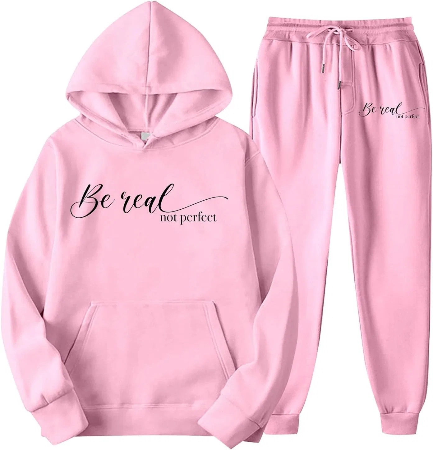 Женский спортивный костюм из худи и штанов, Y-#d-pink — фото 4