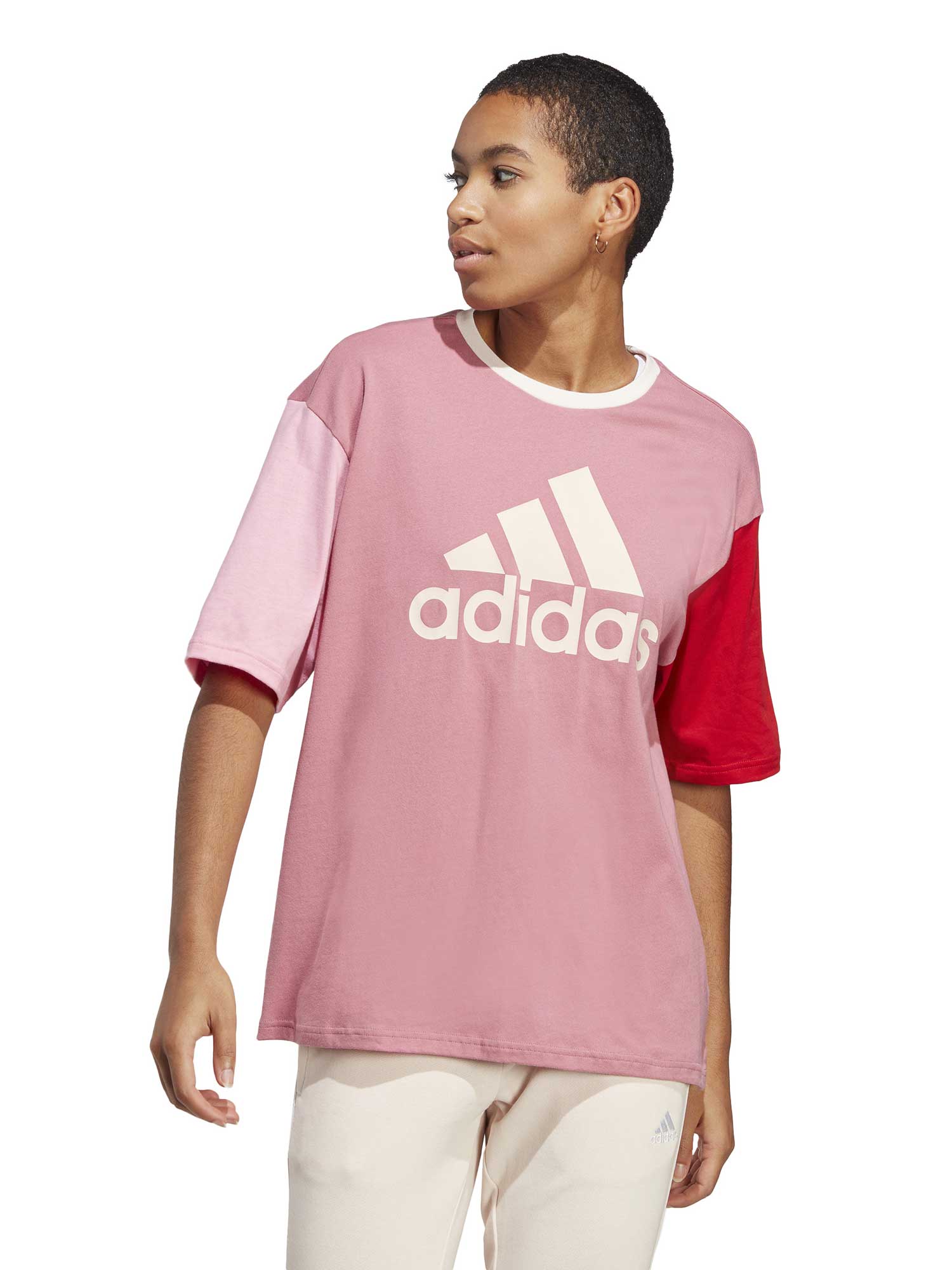 

Футболка Adidas Sportswear Essentials Big Logo Boyfriend, розовый