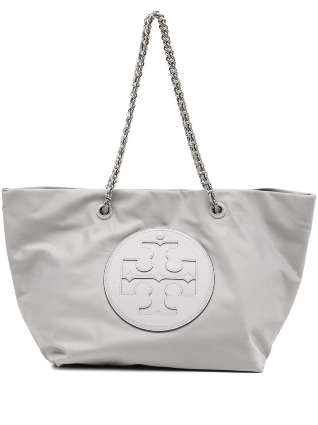 

Tory Burch Ella logo-patch padded tote bag, серый