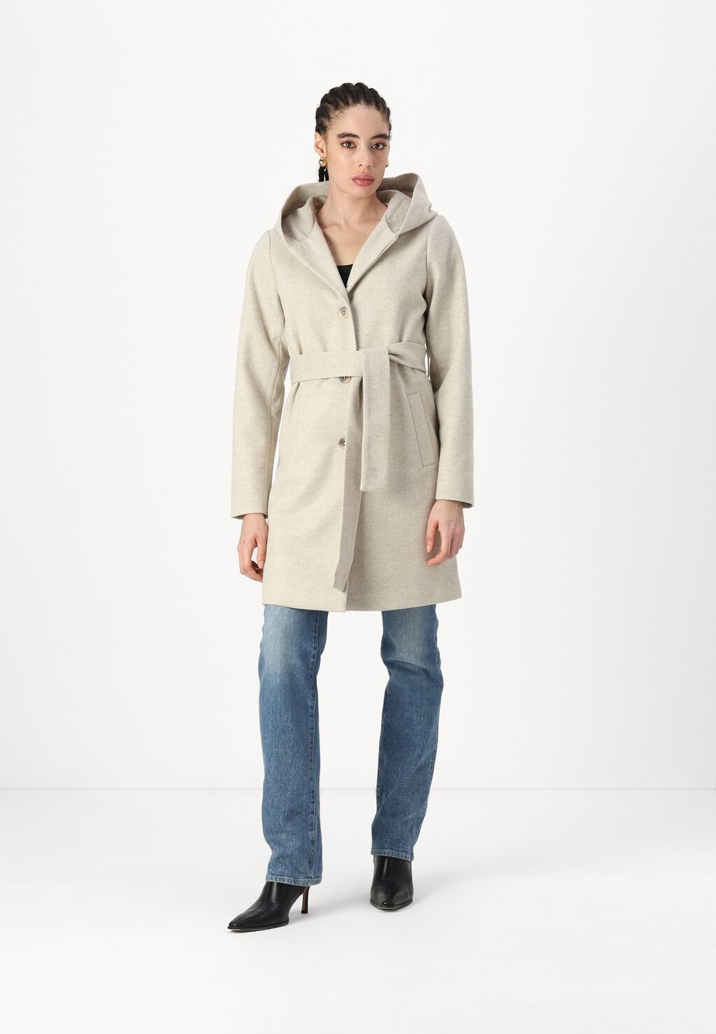 

Классическое пальто VISELMA BELTED COAT VILA, бежевый
