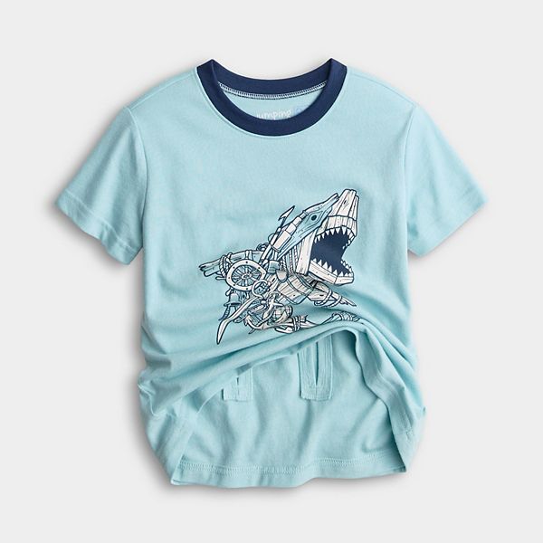 Футболка с принтом для мальчиков с ограниченными возможностями Jumping Beans, Blue Ship Shark — фото 2