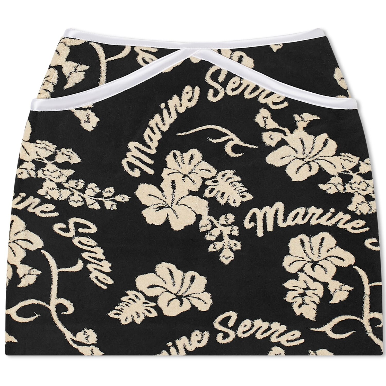 

Юбка макси Marine Serre Jersey Jacquard Floral Skirt, черный