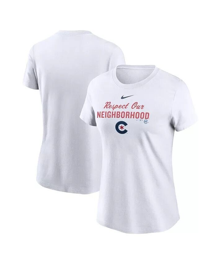 

Женская белая футболка Chicago Cubs City Connect Nike