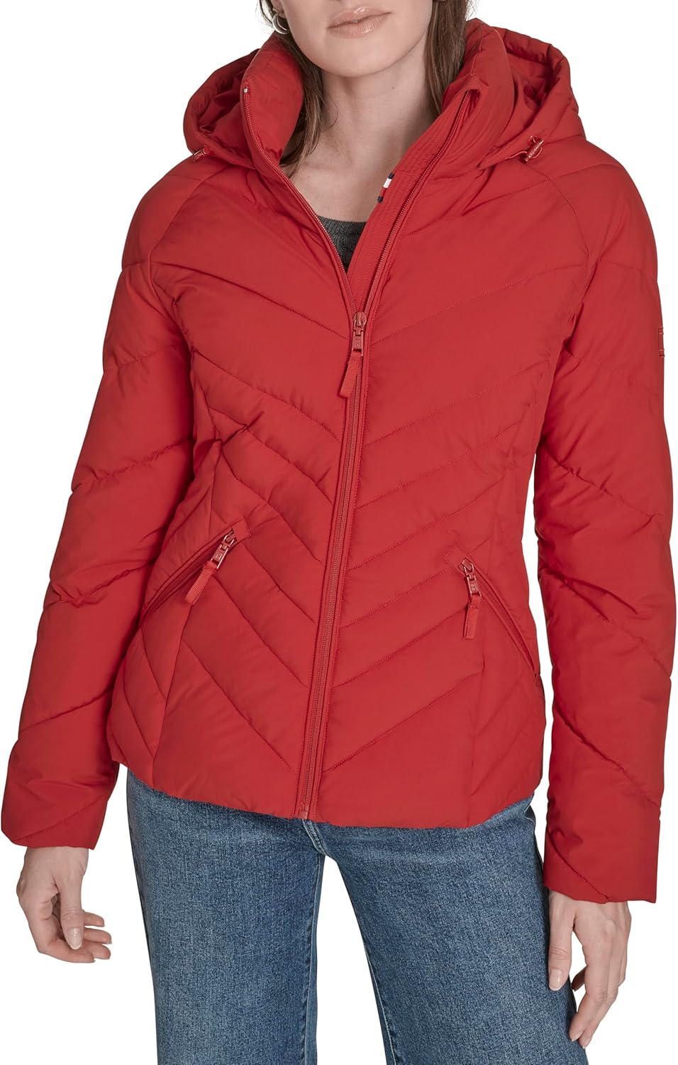 

Женское легкое повседневное пальто Tommy Hilfiger с возможностью упаковки, Crimson