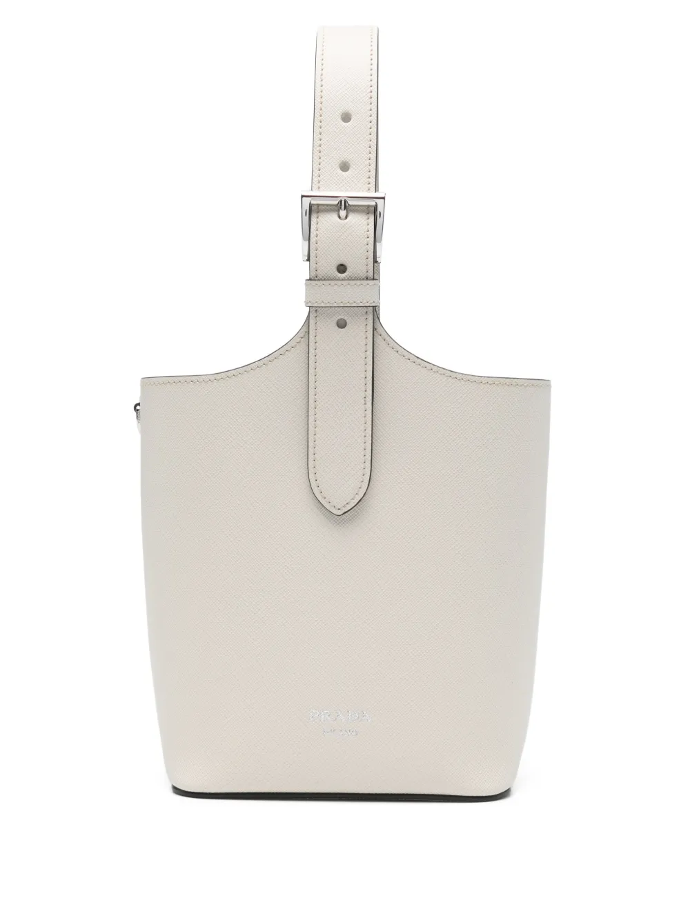 

Сумка-ведро с логотипом Prada, нейтральный