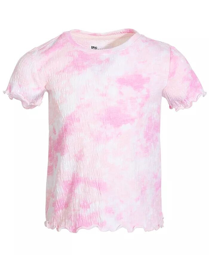 

Футболка Little Girls Spring Splash с принтом тай-дай Epic Threads, розовый