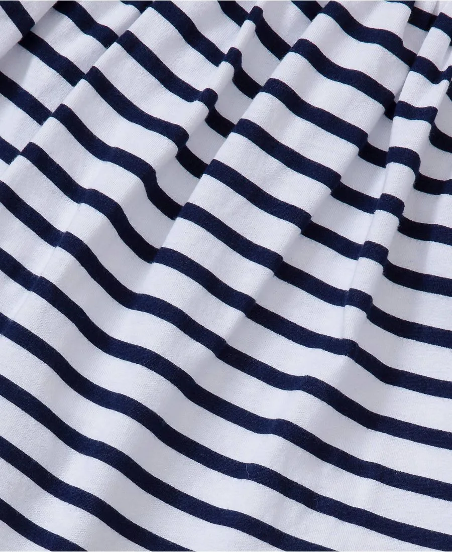 Шорты-юбка с вышивкой для девочек Lands' End, classic темно-синий stripe — фото 3