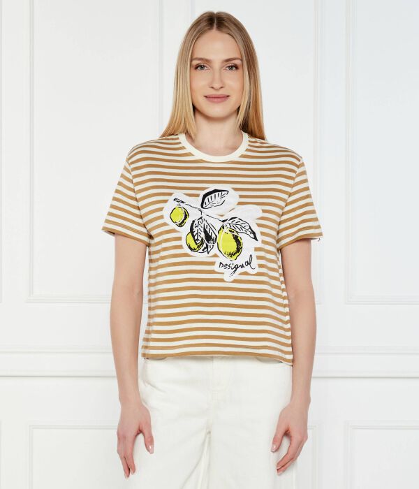 

Футболка лимонная Regular fit Desigual, желтый