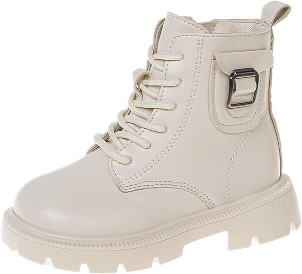 

Детские ботильоны для девочек с бантиком, на низком толстом каблуке, на шнуровке, нарядные ботиночки, модная осенняя обувь для малышей/маленьких детей/старших детей Generic, White