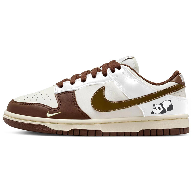 

Кроссовки Nike Dunk Skateboard Shoes Women's Low-Top White Brown, Коричневый, Кроссовки Nike Dunk Skateboard Shoes Women's Low-Top White Brown