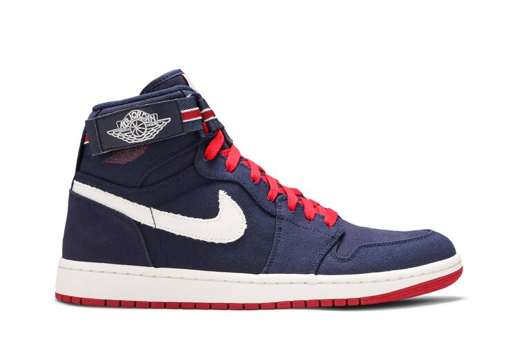 

Кроссовки Air Jordan 1 High Strap 'Olympic', синий