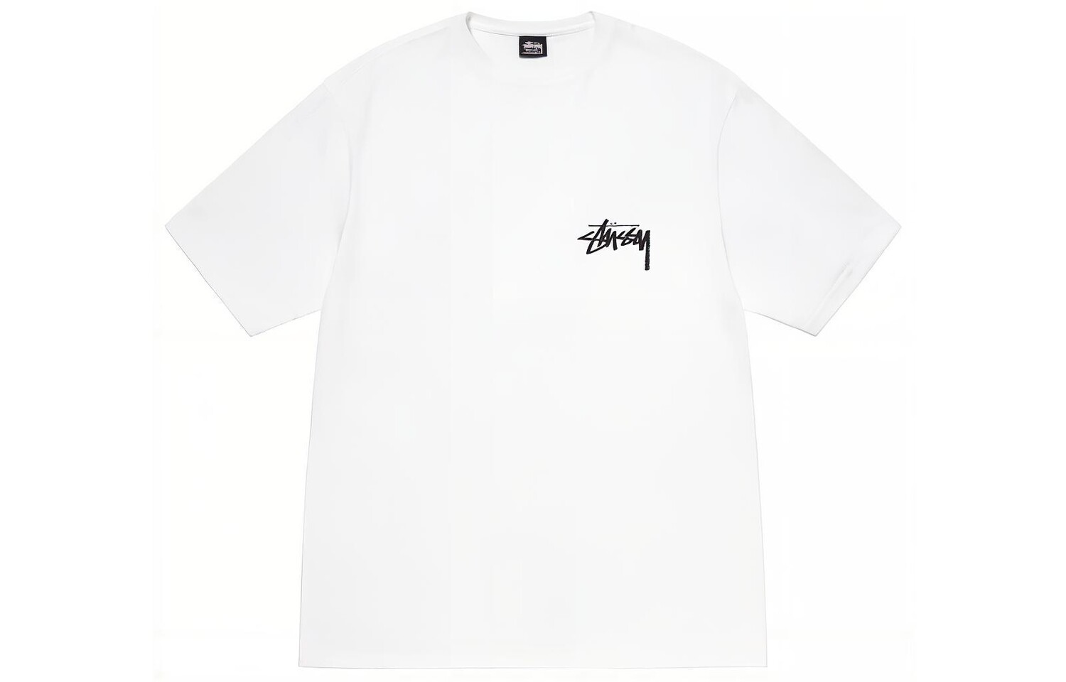 Плюшевая футболка Stussy черная, Белый — фото 4