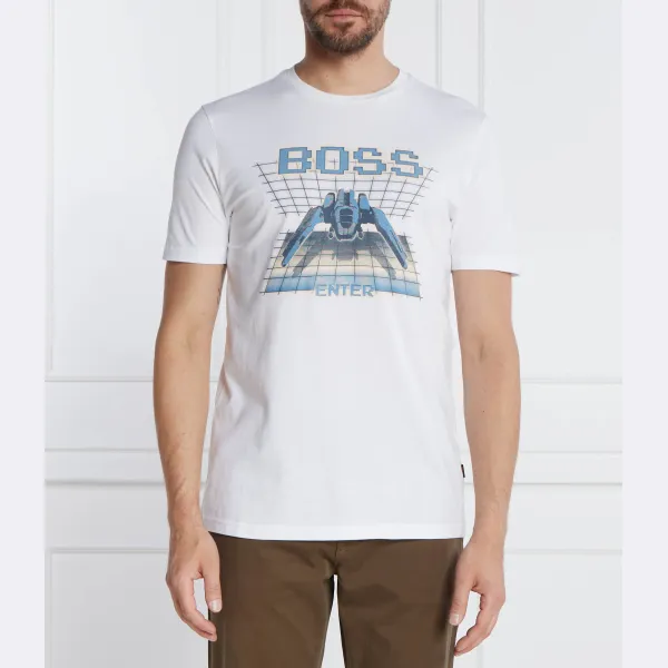 

Подростковая футболка обычного кроя Boss, белый