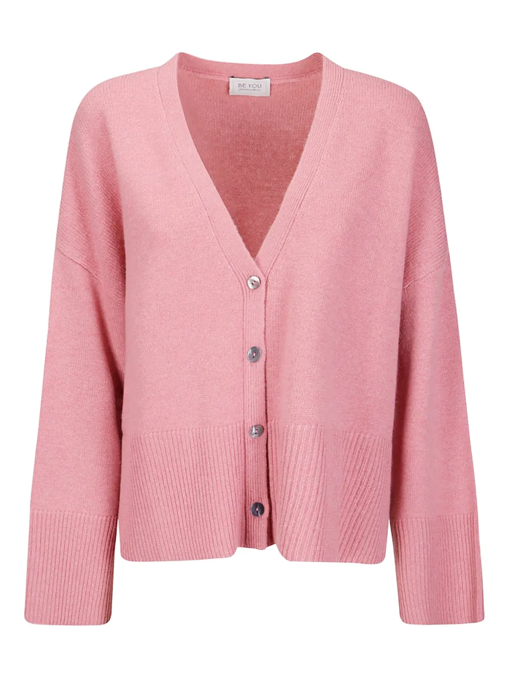 

Кардиган с V-образным вырезом на пуговицах Be You, розовый
