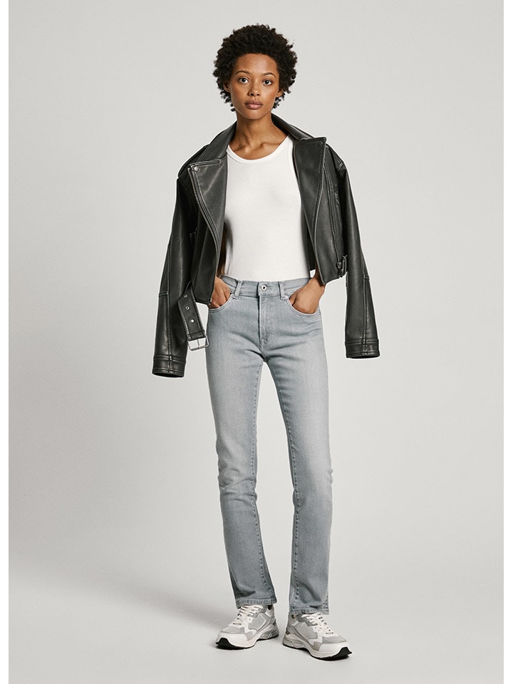 

Джинсы облегающего кроя светло-серого цвета Pepe Jeans