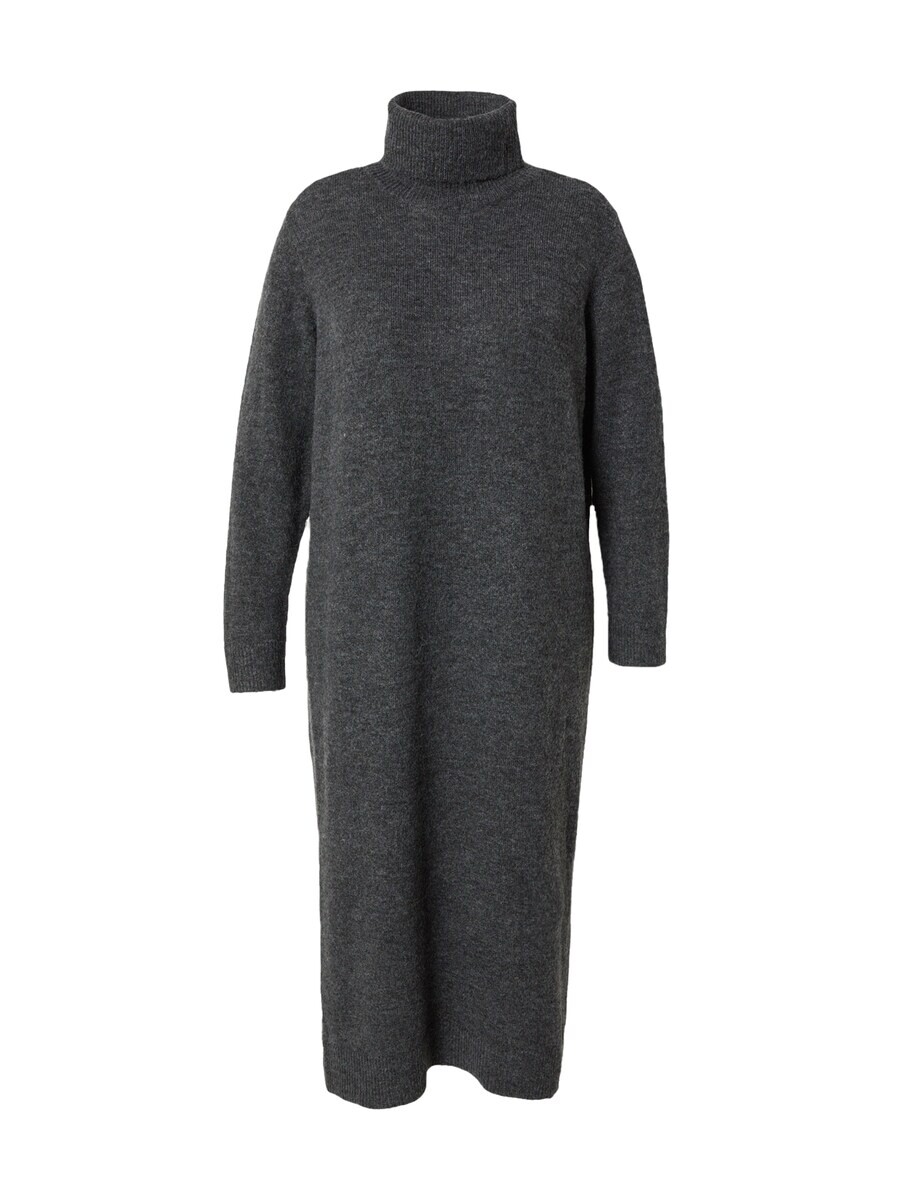 

Вязаное платье PIECES Curve Knitted dress, графитовый