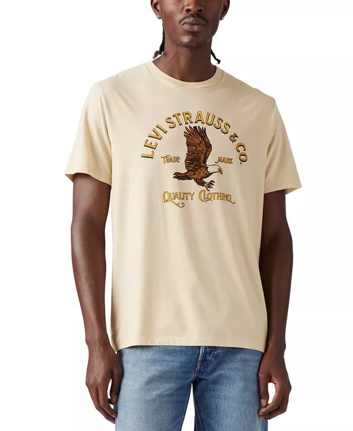 

Футболка Levis Men's Eagle Graphic Logo Levi's, коричневый/бежевый