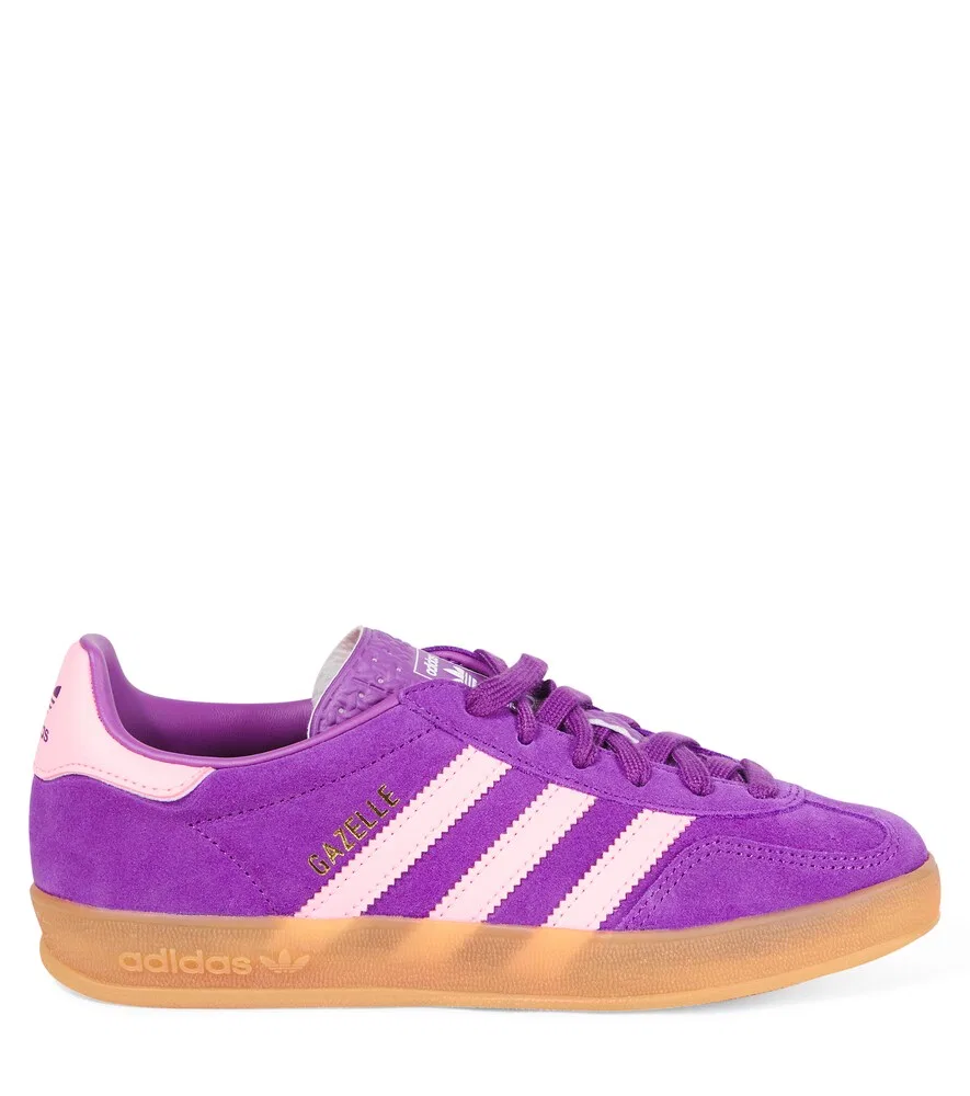 Замшевые кроссовки Gazelle Indoor Adidas Originals Kids, фиолетовый — фото 3