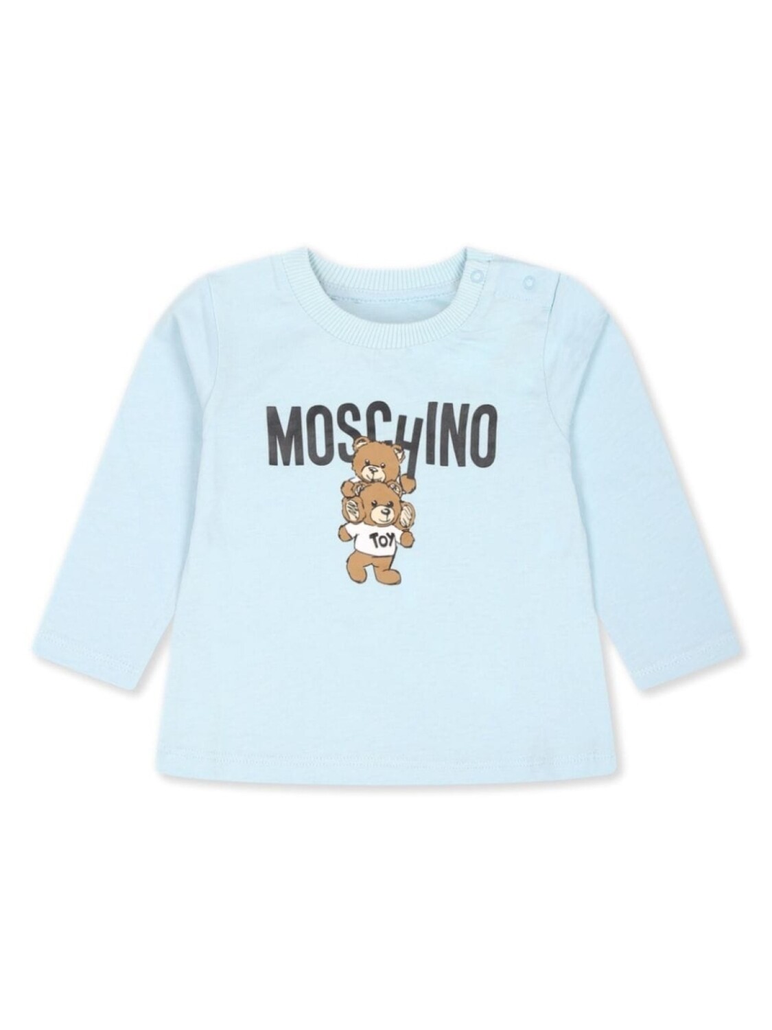 

Moschino Kids футболка с длинными рукавами и принтом логотипа, синий