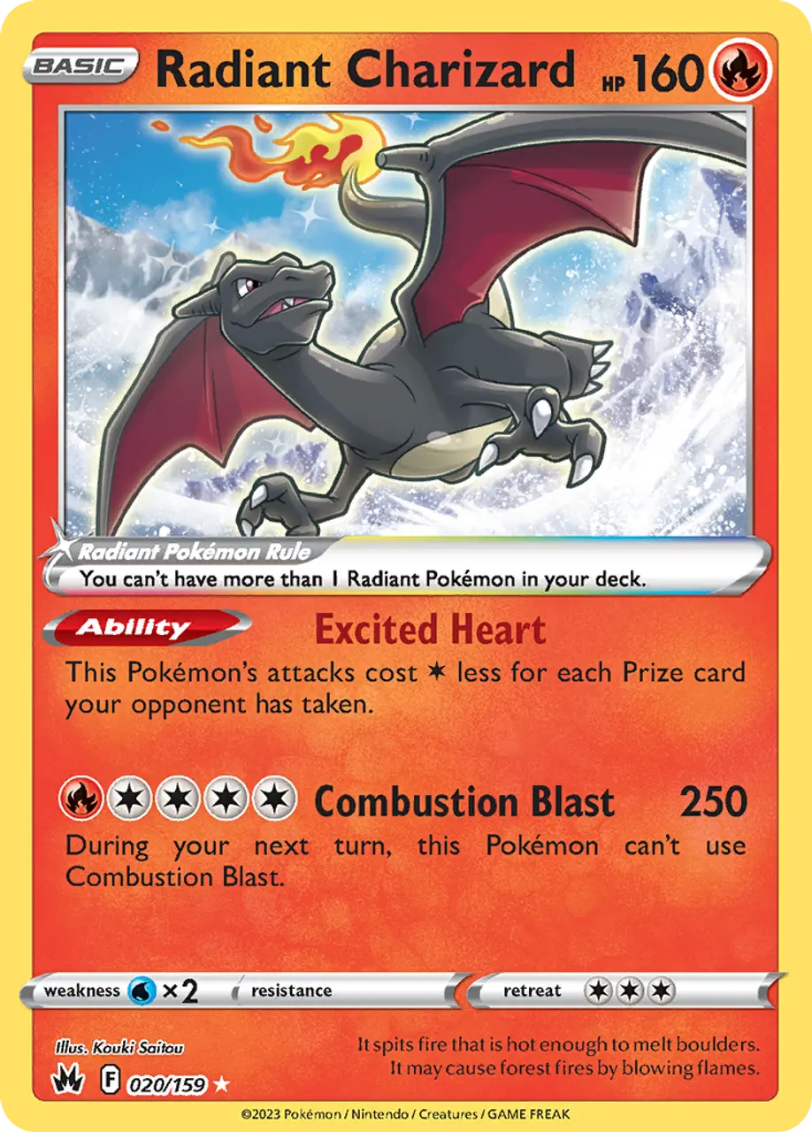 

Карточная игра Radiant Charizard 20/159 - Crown Zenith Holofoil