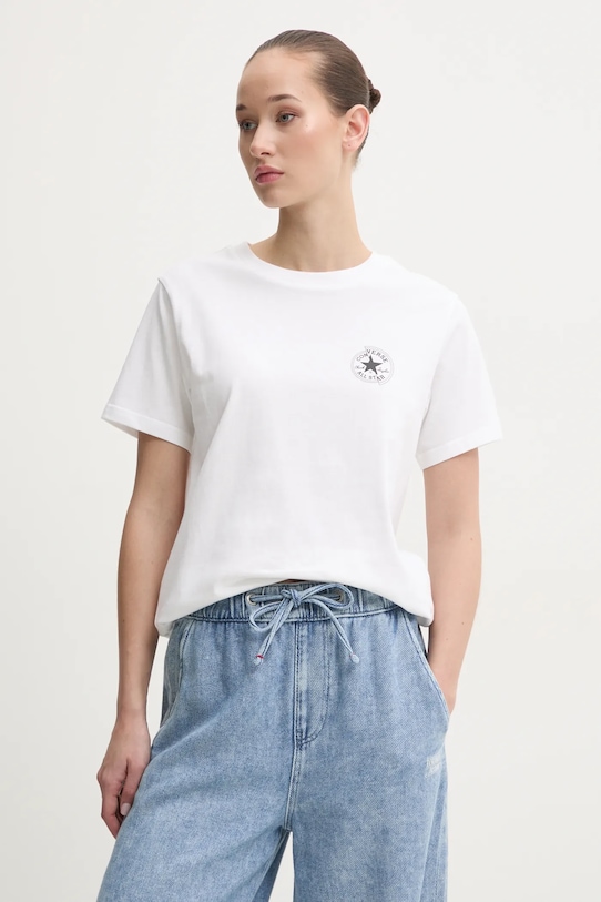 

Хлопковая футболка Converse, бежевый