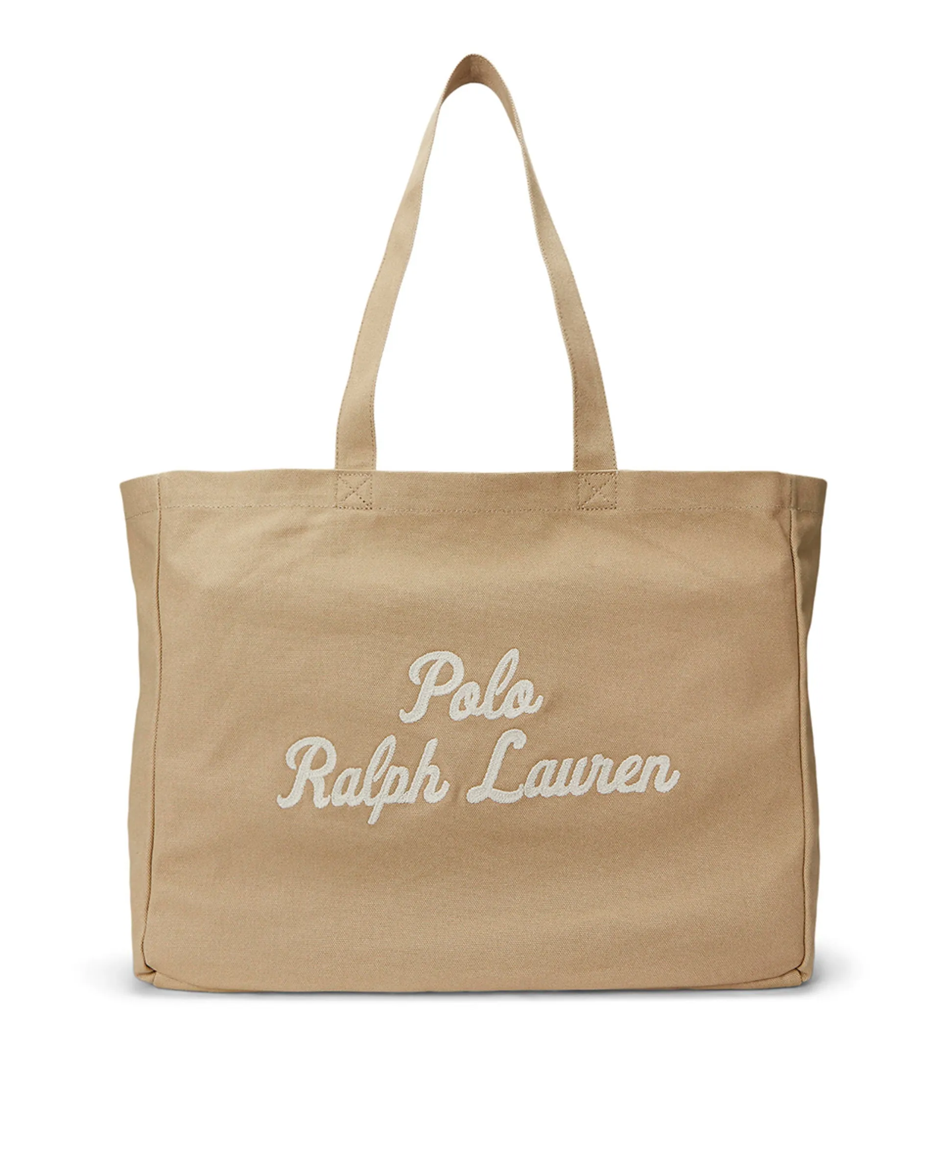 

Мужская холщовая сумка тоут с вышивкой Polo Ralph Lauren, песочный