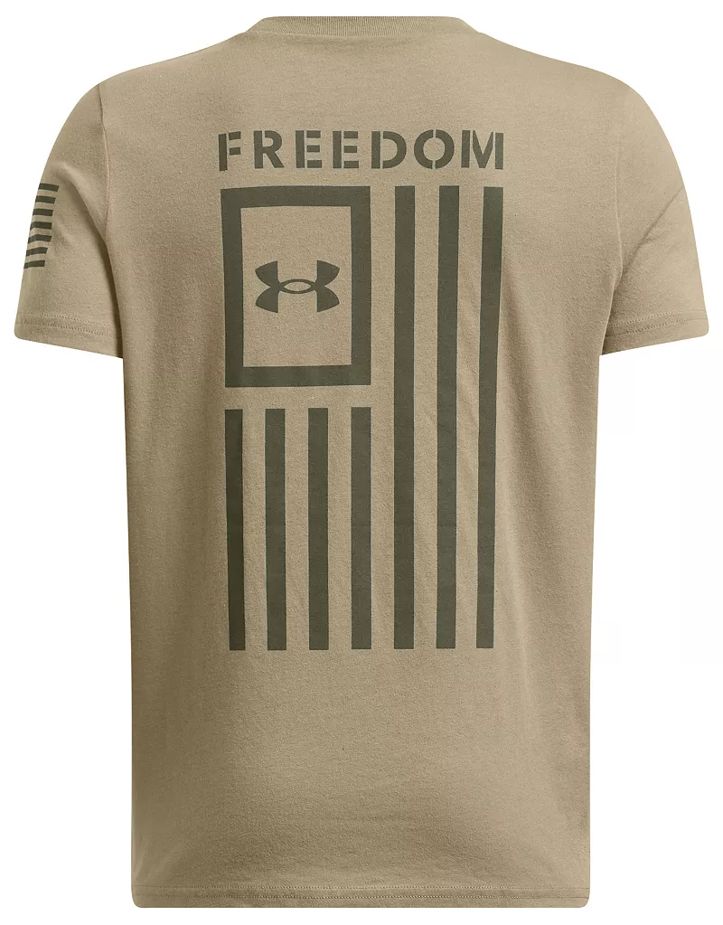 

Футболка Under Armour для мальчиков с флагом свободы UA, цвет Federal Tan/Marine Od Grn