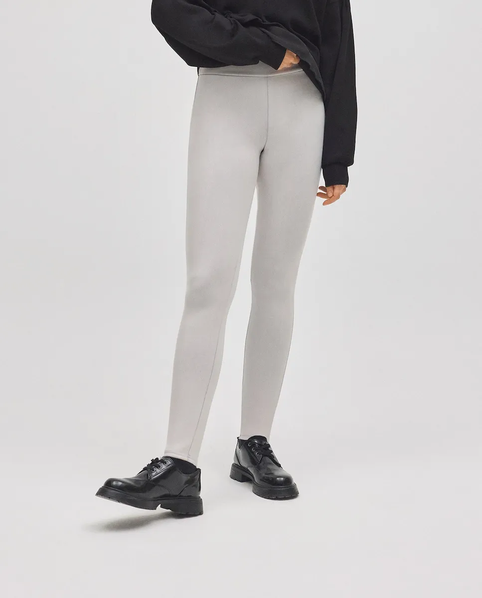 

Женские термо-леггинсы с эффектом кожи цвета верблюжьей шерсти Ysabel Mora