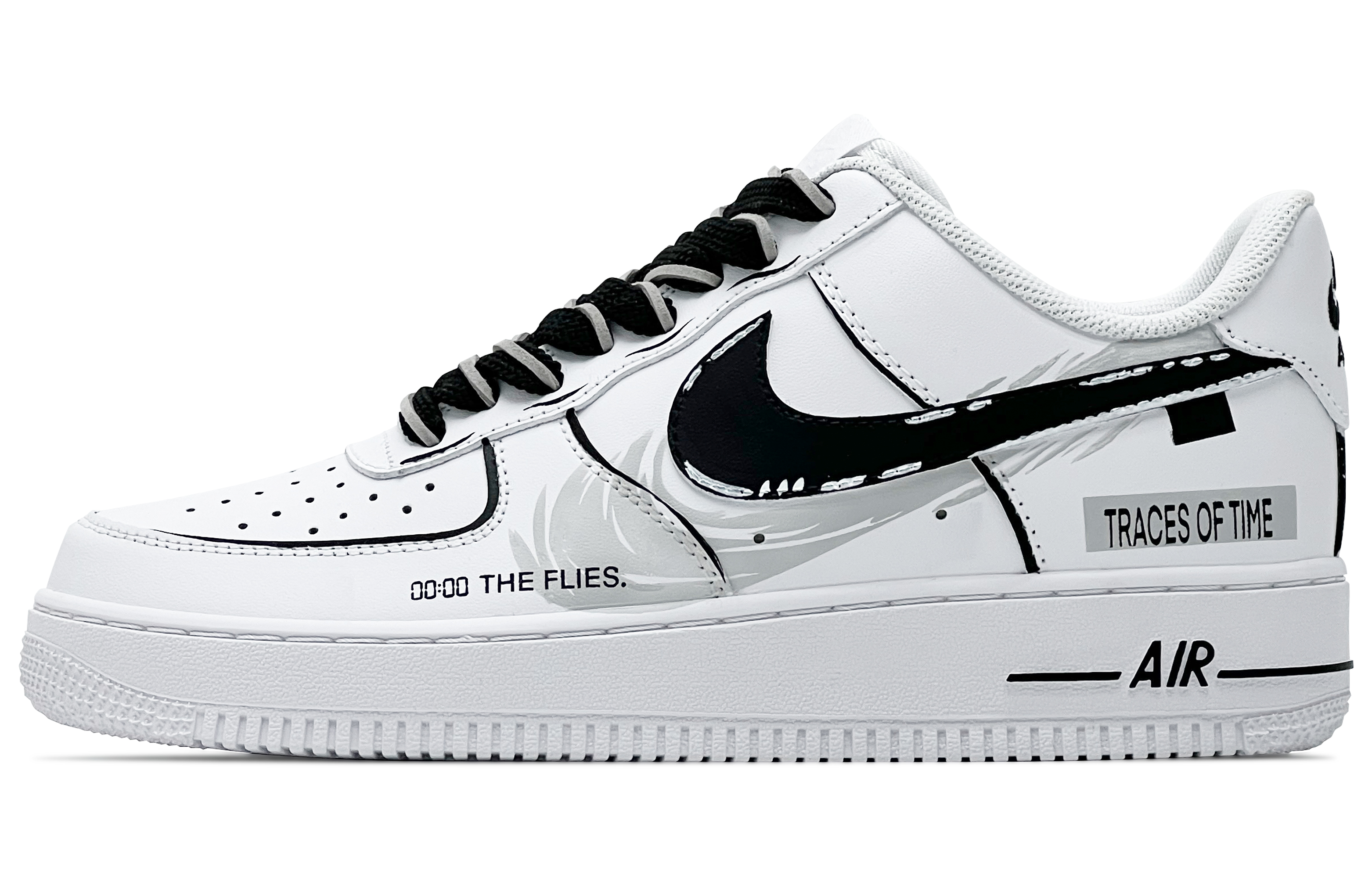 

Nike Кроссовки Air Force 1 для скейтбординга, износостойкие, низкие, мужские, черно-белые