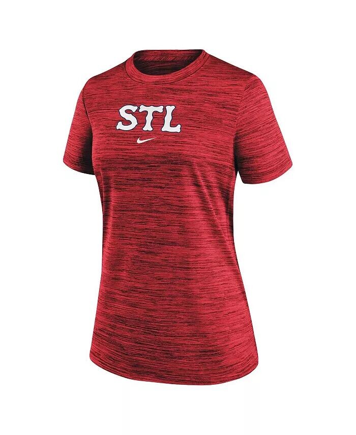 Женская красная футболка St. Louis Cardinals 2024 City Connect Authentic Collection Practice Velocity Nike — фото 3