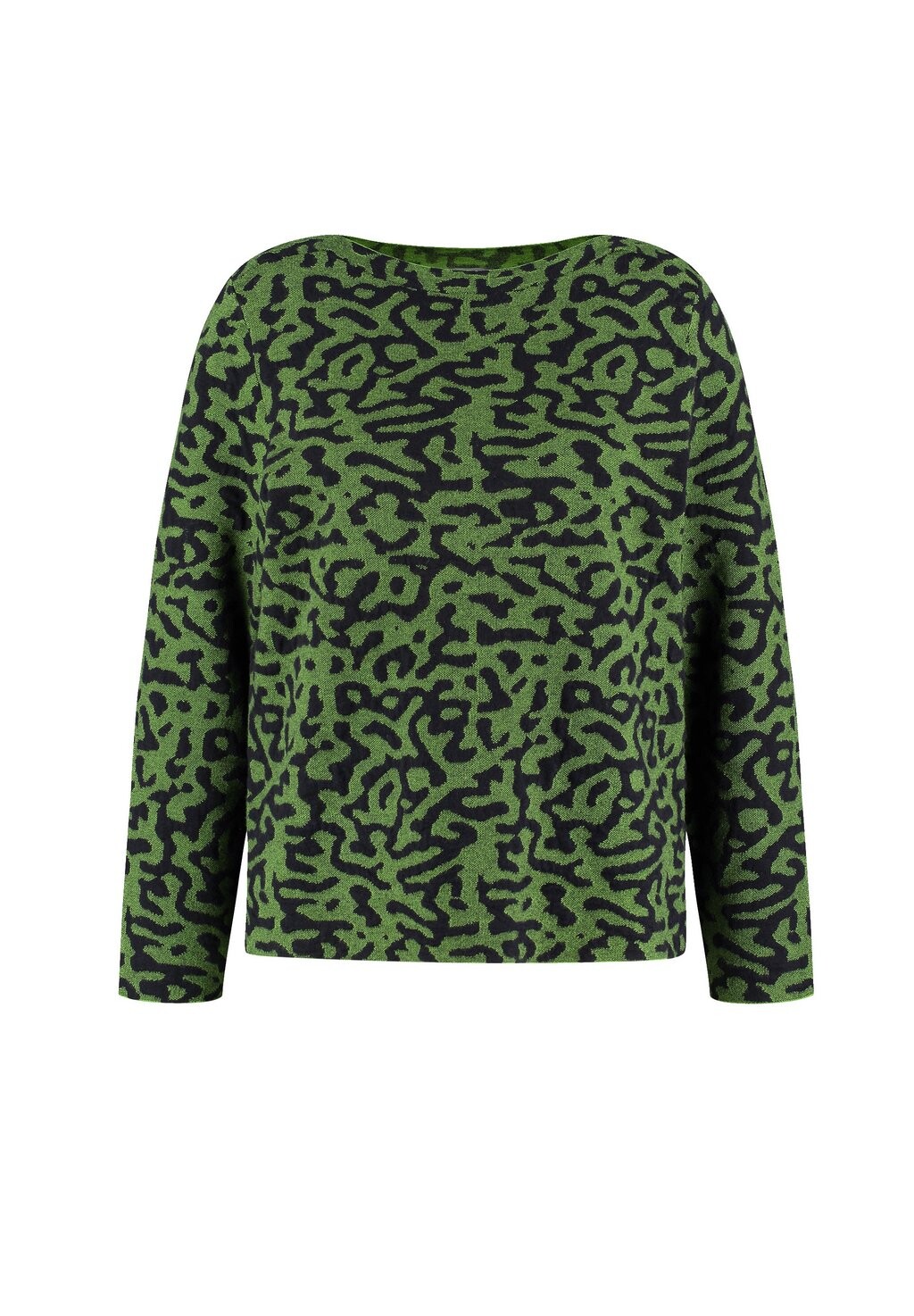 

Джемпер LANGARM RUNDHALS MIT ANIMAL JACQUARD Samoon, зеленый