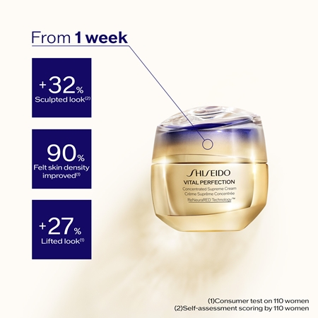 Укрепляющий крем для уменьшения морщин Shiseido Vital Perfection Concentrated Supreme Cream, 50 ml — фото 3