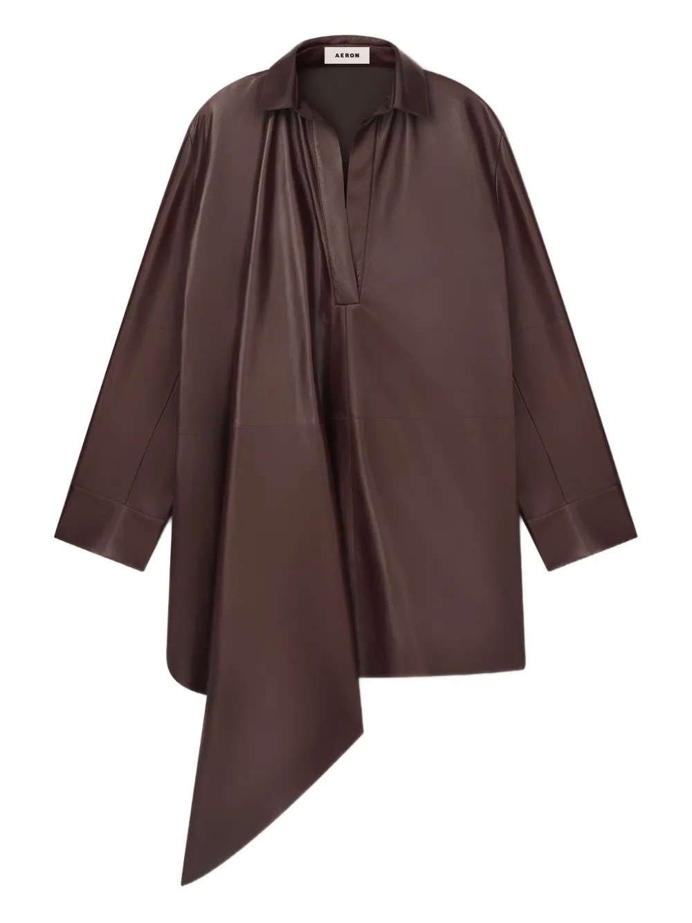 

Кожаное платье мини Aeron, коричневый