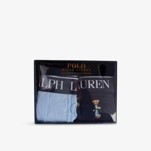 

Брендированные боксеры из стрейч-хлопка с поясом, 2 шт Polo Ralph Lauren, мультиколор