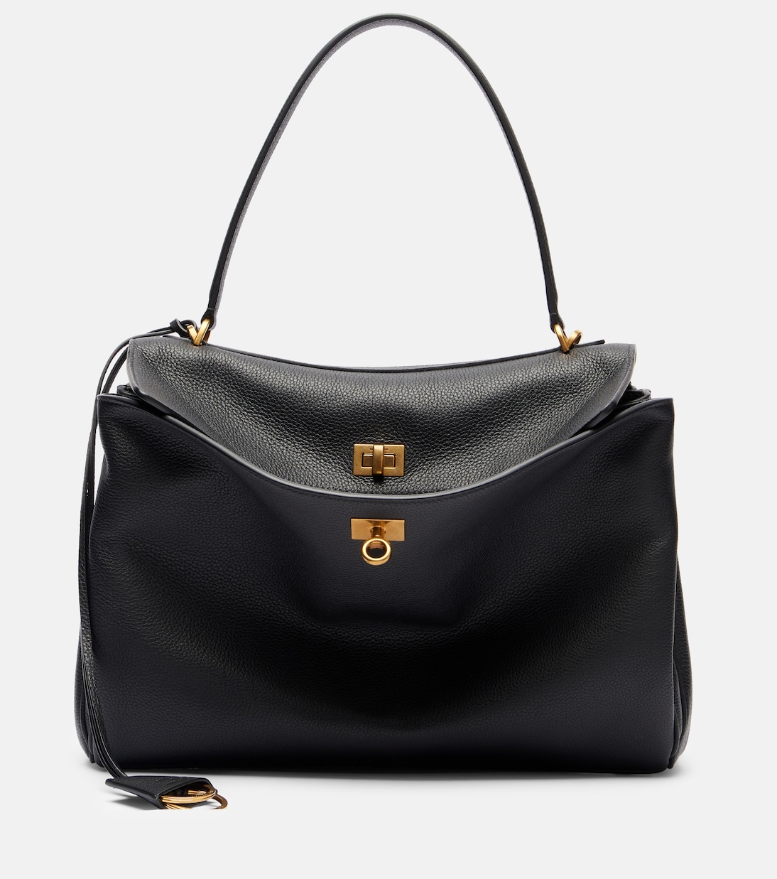 

Средняя кожаная сумка Rodeo Balenciaga, черный