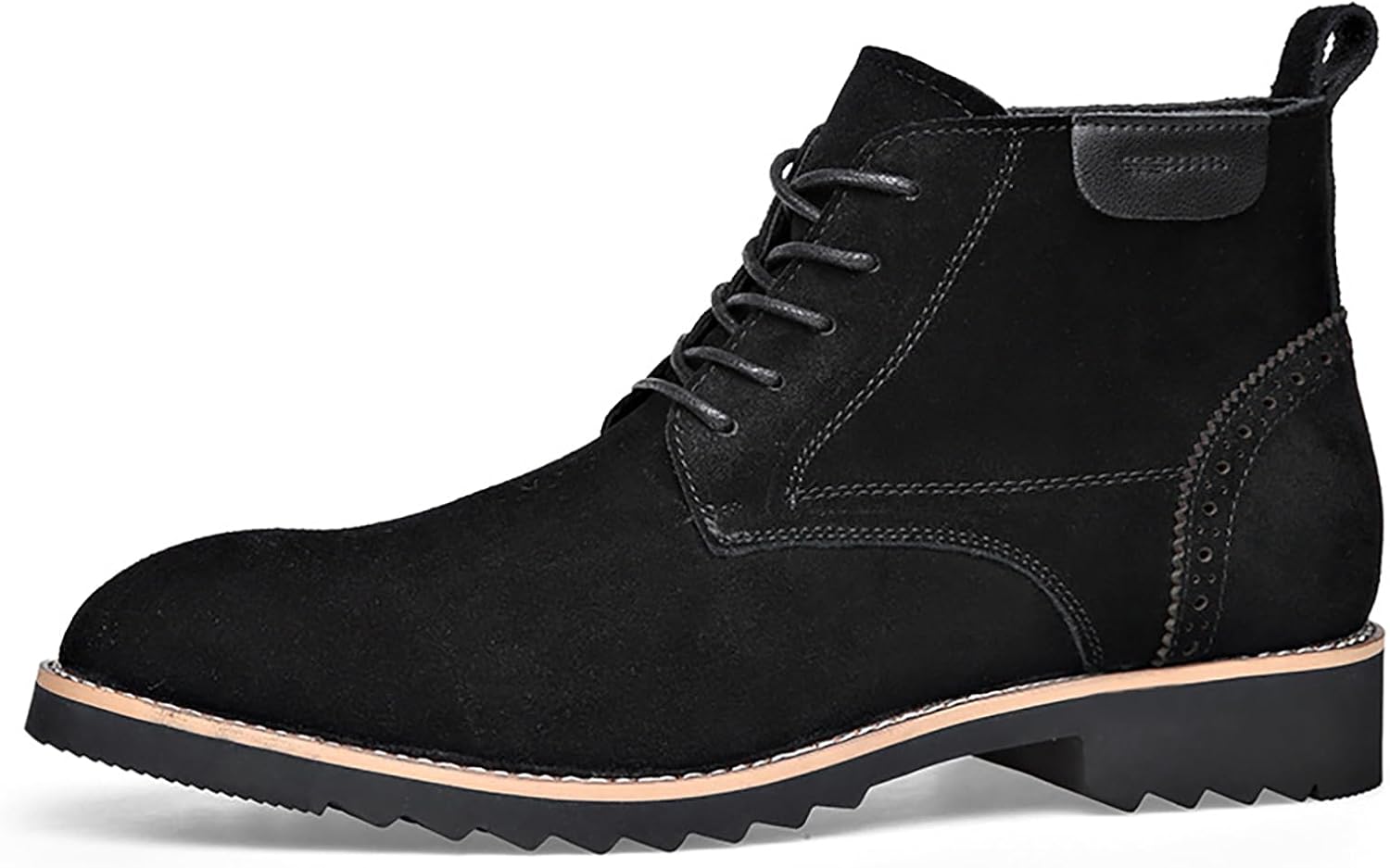 

Мужские замшевые ботинки чукка на массивной подошве, шнуровка, классические повседневные и деловые ботинки, оксфорды для работы Siyake, черный