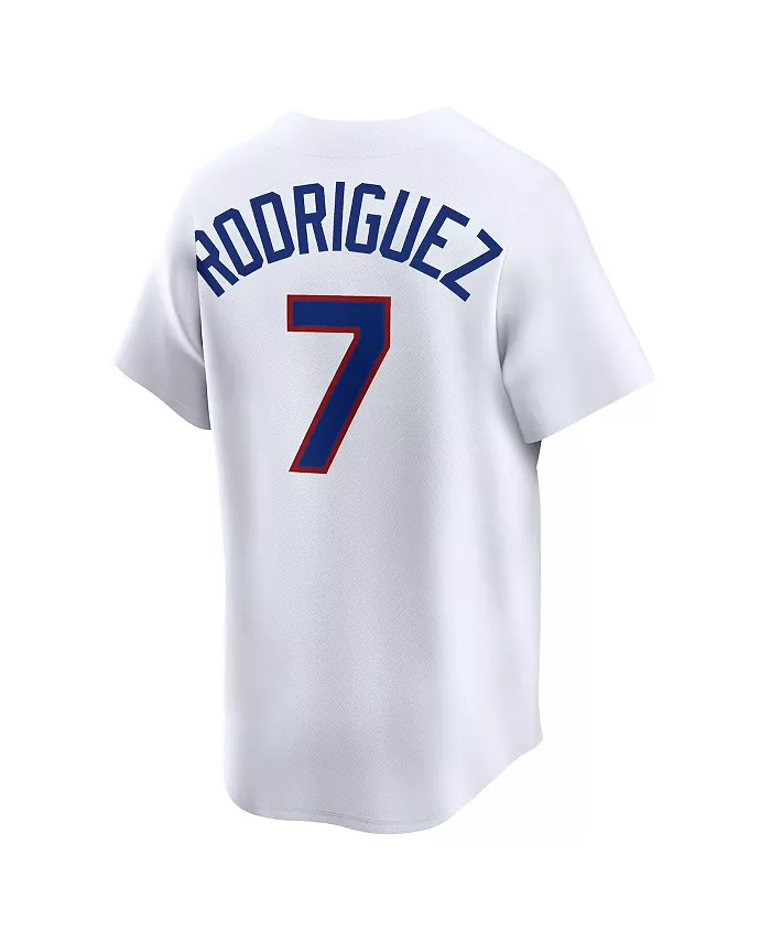 Мужская бейсбольная майка Ivan Rodriguez белого цвета Texas Rangers из коллекции Throwback Cooperstown Limited Nike — фото 2