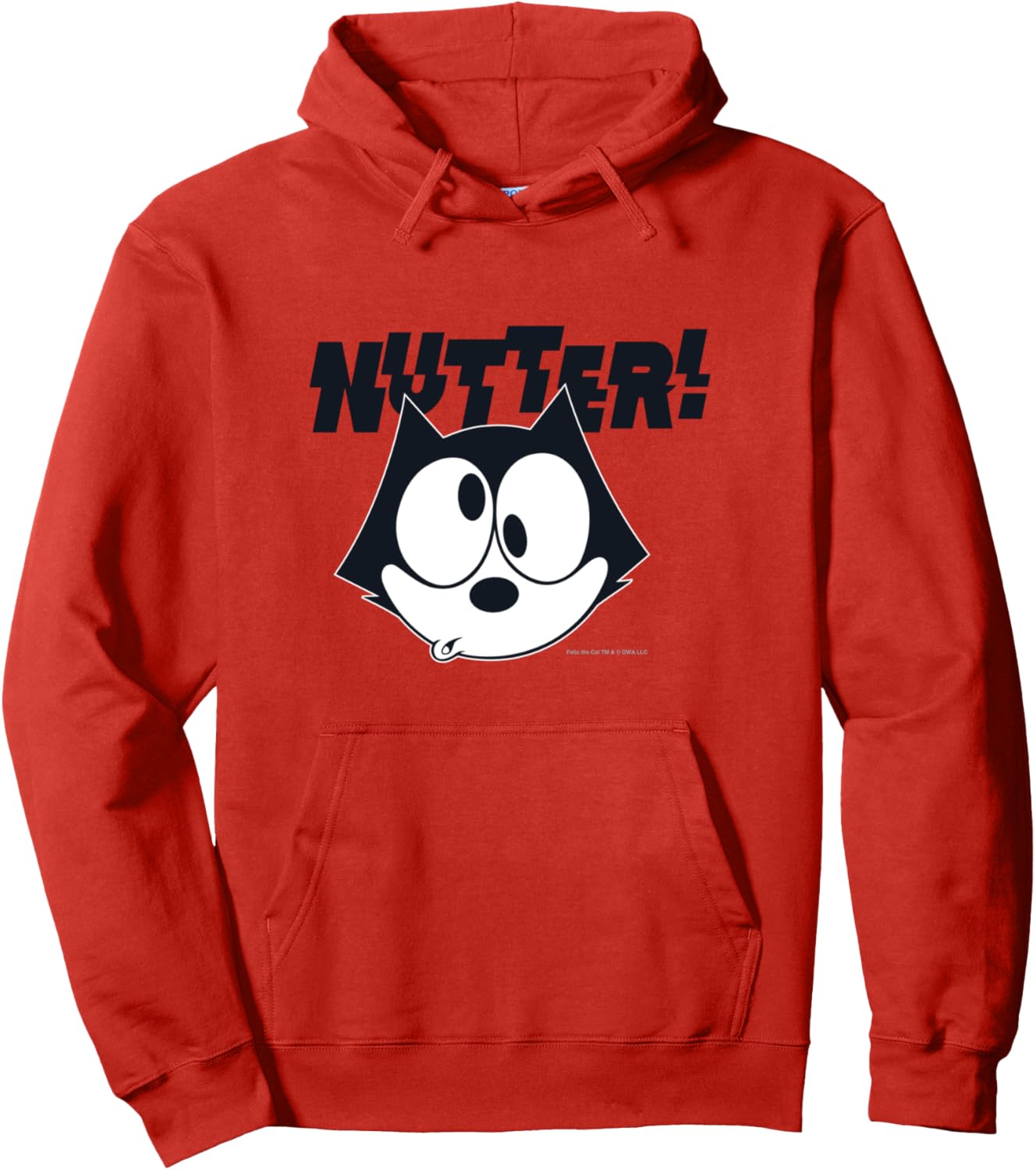 

Толстовка с изображением кота Филикса НУТТЕР! (ШУТКА) Felix The Cat, красный