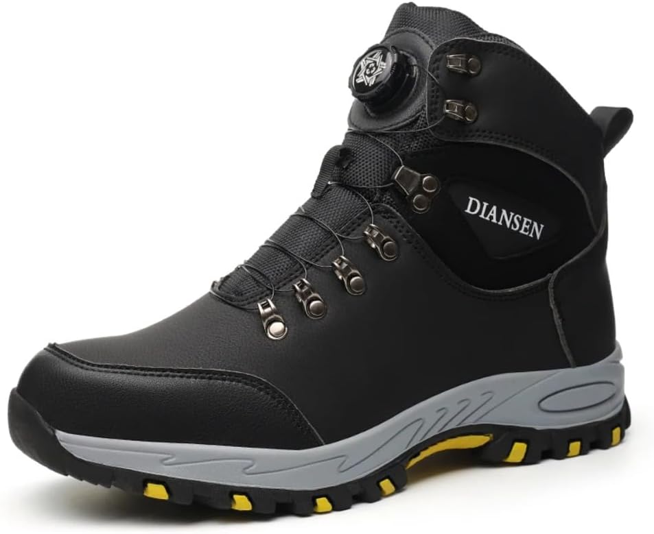 

Водонепроницаемые ботинки с стальным носком, легкие, противоскользящие, устойчивые к проколам, дышащие, прочные ботинки для мужчин Generic, черный